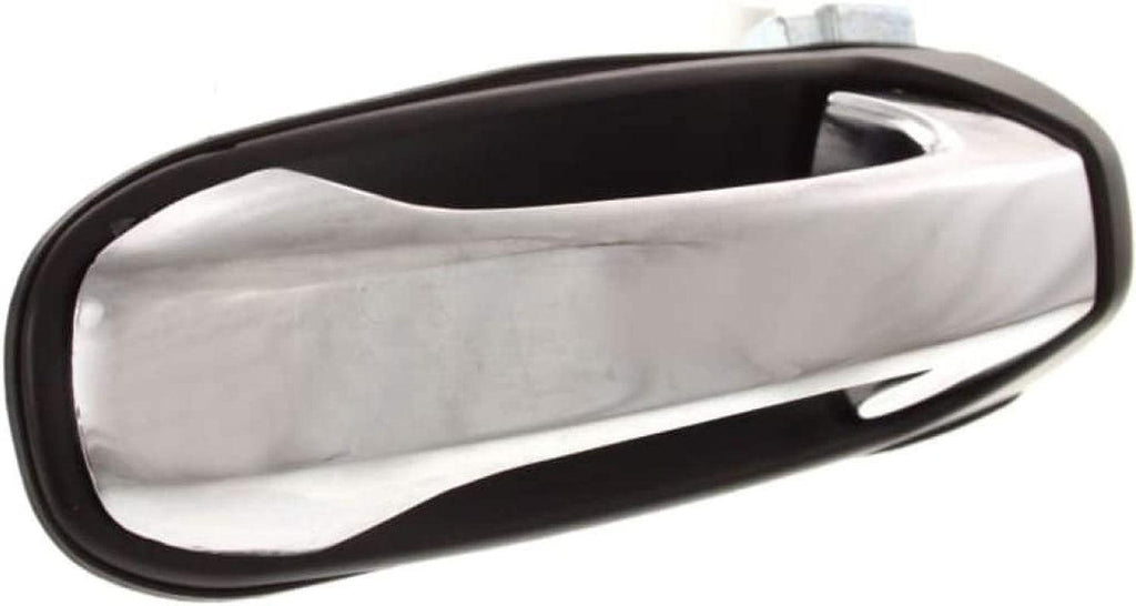 for Chrysler Aspen Door Handle 2007 2008 2009 Exterior | Rear Driver Side | Chrome Lever | Black Housing | CH1520118 | 1EH611XRAA