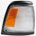Corner Light Set of 2 Compatible with 1992-1995 Toyota Pickup Plastic Clear& Amber Lens with Bulbs Driver and Passenger Side
