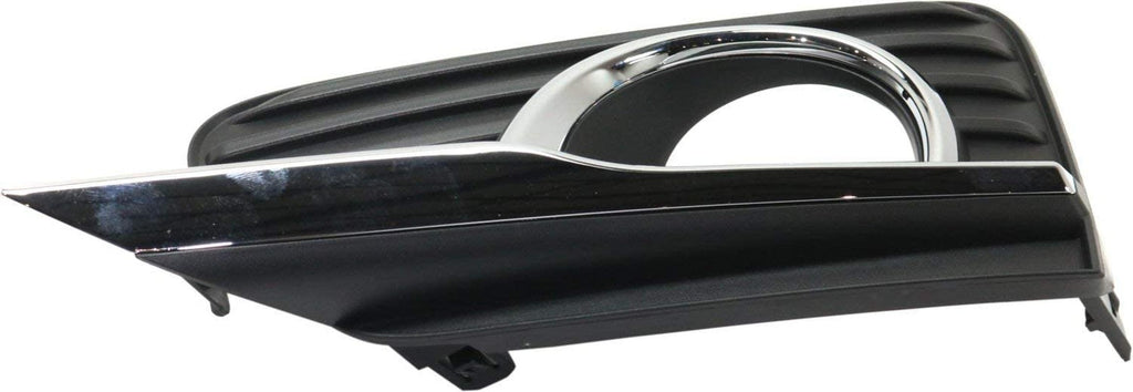 Fog Lamp Molding Compatible with 2014-2017 Infiniti Q50 Cover Finisher with Chrome Bezel Base/(Hybrid Standard Type)/Premium Models Passenger and Driver Side