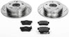 K2270 Rear Z23 Carbon Fiber Brake Pads with Drilled & Slotted Brake Rotors Kit