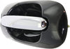 Compatible with Dodge Caravan Exterior Door Handle 2001-2007 Passenger Side Front, Smooth Black Bezel with Chrome Lever | with Key Hole | Trim: All Submodels