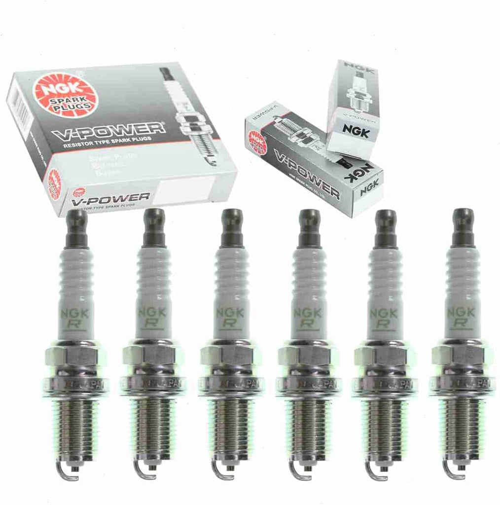 6 Pc NGK V-Power Spark Plugs Compatible with Land Rover Freelander 2.5L V6 2002-2005