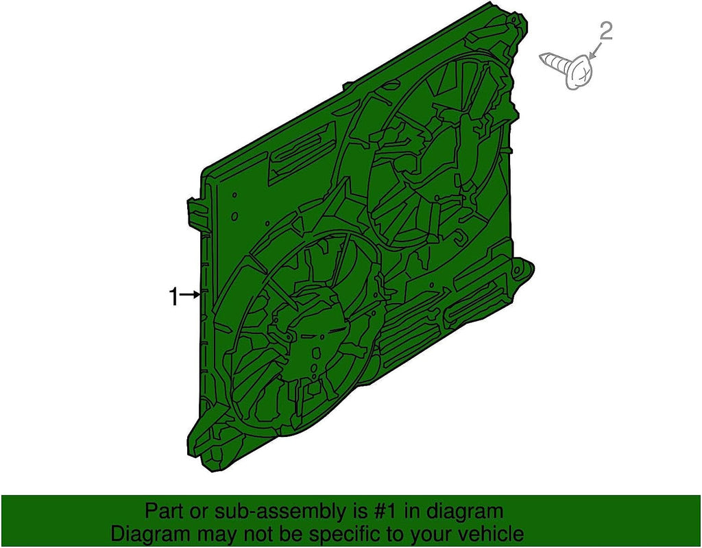 F2GZ-8C607-A Motor and Fan Assembly - Engine Cooling