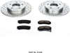 K1526 Rear Z23 Carbon Fiber Brake Pads with Drilled & Slotted Brake Rotors Kit