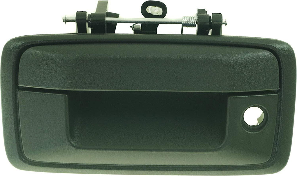 Tailgate Handle Compatible with Chevrolet Silverado/Sierra 1500 2016-2018/2500 HD/3500 HD 2016-2018 outside Textured Black with Keyhole All Cab Types