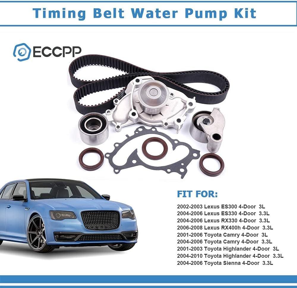 Timing Belt Water Pump Kit Fit for 2002-2003 for LEXUS ES300 2004-2006 for LEXUS ES330 2001-2006 for Toyota Camry 2001-2010 for Toyota Highlander 2004-2006 for Toyota Sienna