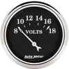 1791 Old TYME Black Voltmeter Gauge,2.3125 In.