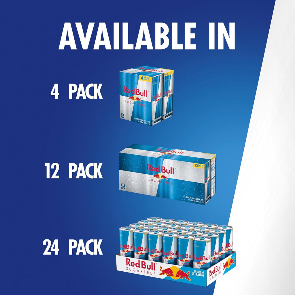 Red Bull Sugar Free, 8.4-Ounce Cans 2 pack of 12 (total count 24)