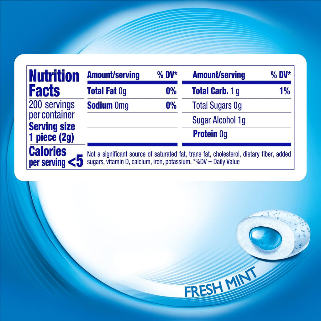 Mentos Pure Fresh Holiday Sugar-Free Chewing Gum with Xylitol, Fresh Mint, Holiday Christmas Stocking Stuffers for Adults & Kids, 50 Piece Bottle (Bulk Pack of 4)