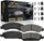 WEIZE Front Carbon Fiber Ceramic Brake Pads, Truck and Tow Brake Pads Set with Hardware D1363, Fit for Chevy GMC Silverado 1500 Sierra Yukon XL Tahoe Suburban, Cadillac XTS Escalade