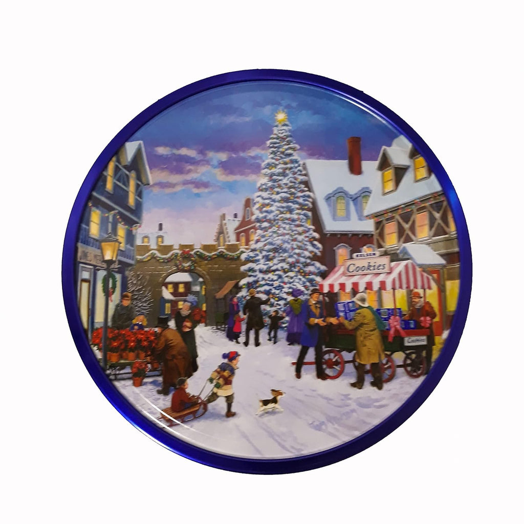 Kelsen Danish Butter Cookies in Decorative Holiday Tin, 80 Ounce (300 Cookies)