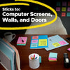 Post-it Super Sticky Notes, 4 in x 4 in, 6 Pads, 2x the Sticking Power, Energy Boost Collection, Bright Colors, Recyclable (675-6SSUC)