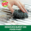 Scotch-Brite Stainless Steel Scrubbers, Durable, Ideal for Uncoated Cookware, 16 Scrubbers