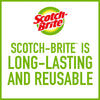 Scotch-Brite Stainless Steel Scrubbers, Durable, Ideal for Uncoated Cookware, 16 Scrubbers