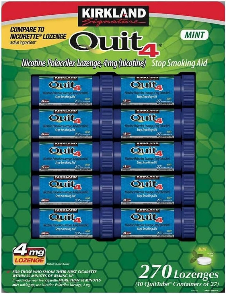 Kirkland Signature Quit Lozenges 4mg, 270 Pieces