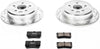 K195 Rear Z23 Carbon Fiber Brake Pads with Drilled & Slotted Brake Rotors Kit