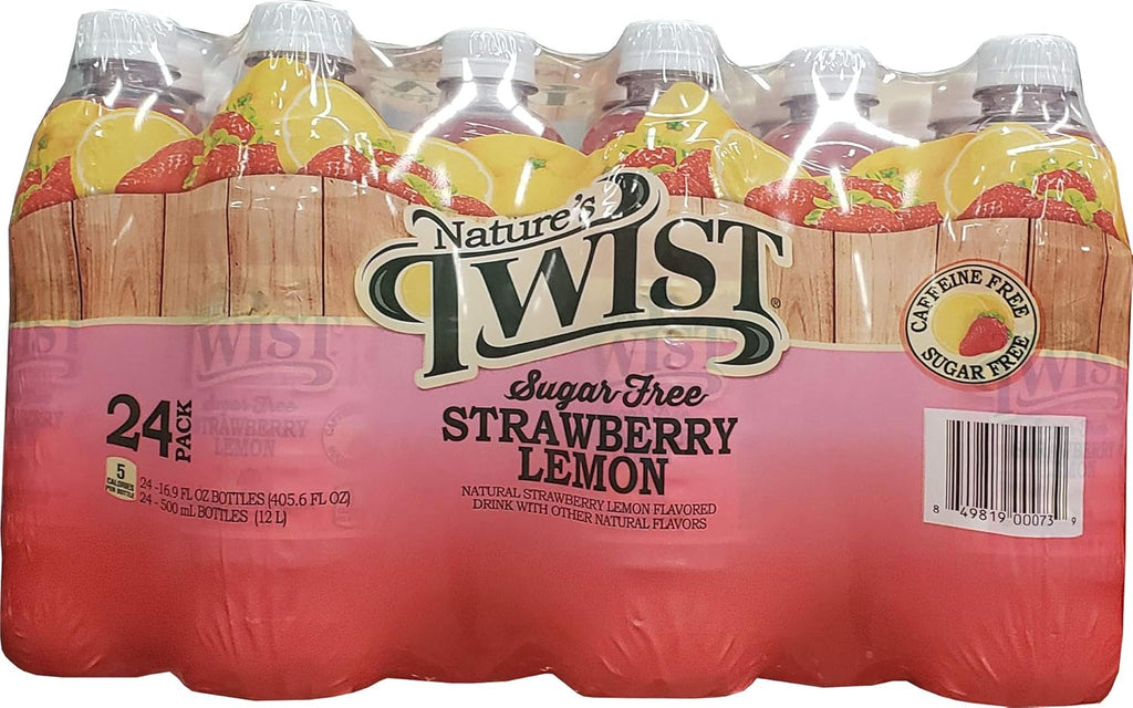 Nature's Twist Nature's Twist Sugar Free Strawberry Lemon (24 Pack/ 16.9 Fl Oz Net Wt 405.6 Fl Oz), 405.6 fl. oz.
