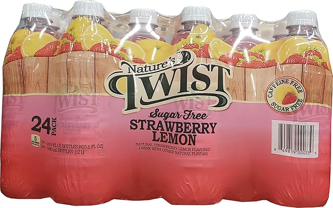 Nature's Twist Nature's Twist Sugar Free Strawberry Lemon (24 Pack/ 16.9 Fl Oz Net Wt 405.6 Fl Oz), 405.6 fl. oz.