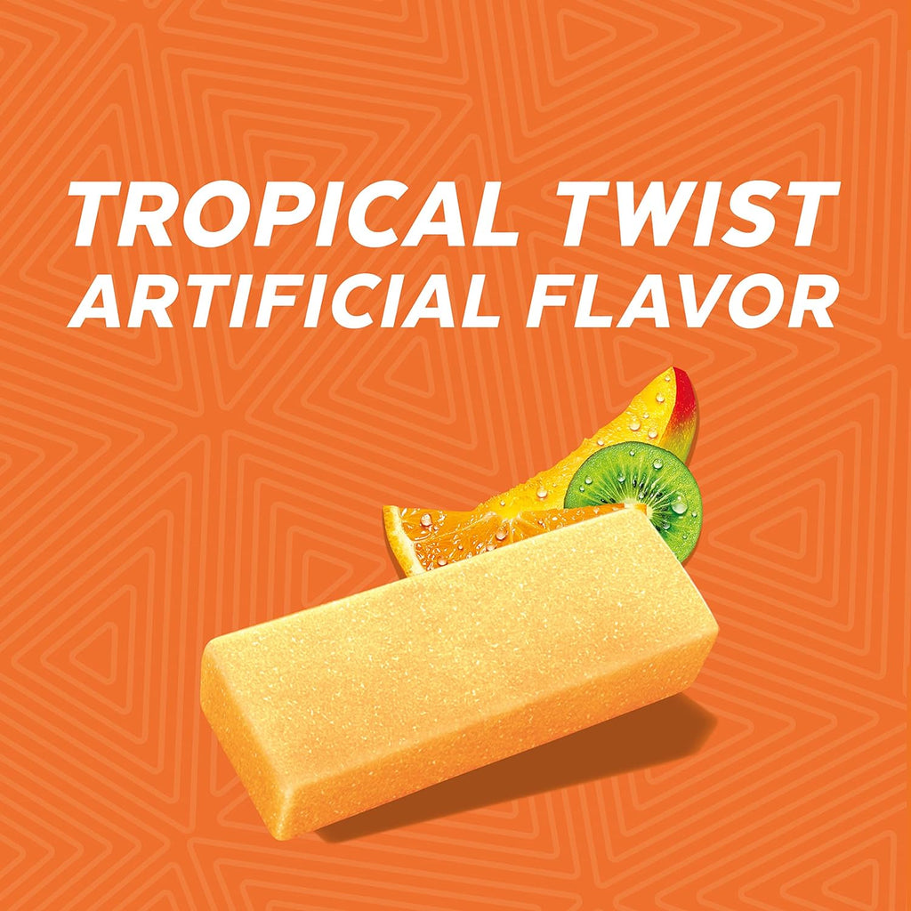 Trident Mega Tropical Twist Sugar Free Gum, 9 Packs of 10 Pieces (90 Total Pieces)