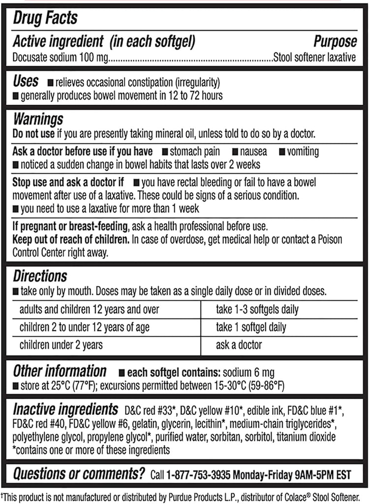 Kirkland Signature Stool Softener 100 mg, 400 Softgels