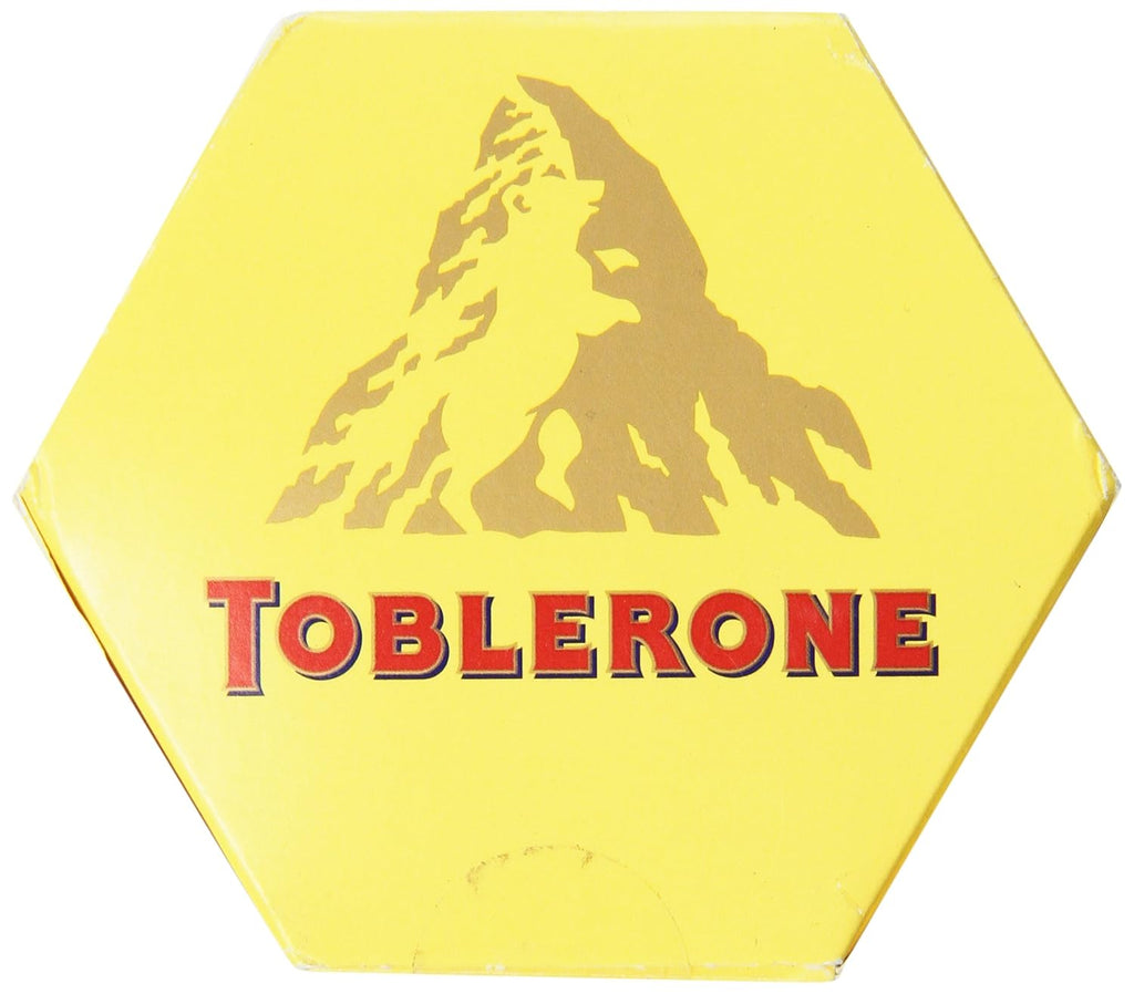 Toblerone Swiss Milk Chocolate with Honey and Almond Nougat, 6 - 100g Bars, Total Net Wt 600g, 3.52 Ounce (Pack of 6)