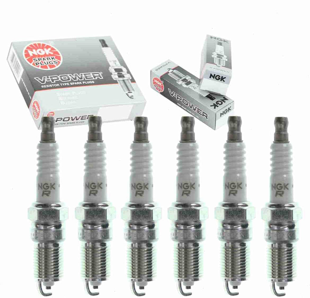 6 Pc NGK V-Power Spark Plugs Compatible with Ford Mustang 3.8L 3.9L V6 1998-2004