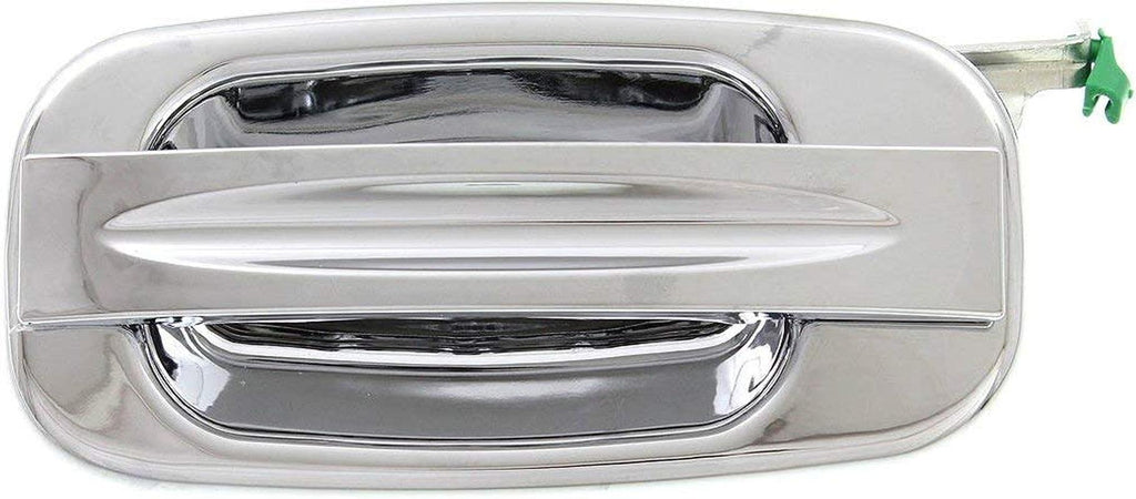 Exterior Door Handle Compatible with GMC Sierra/Silverado 1999-2007 Set of 4 Front and Rear Right Side and Left Side Chrome