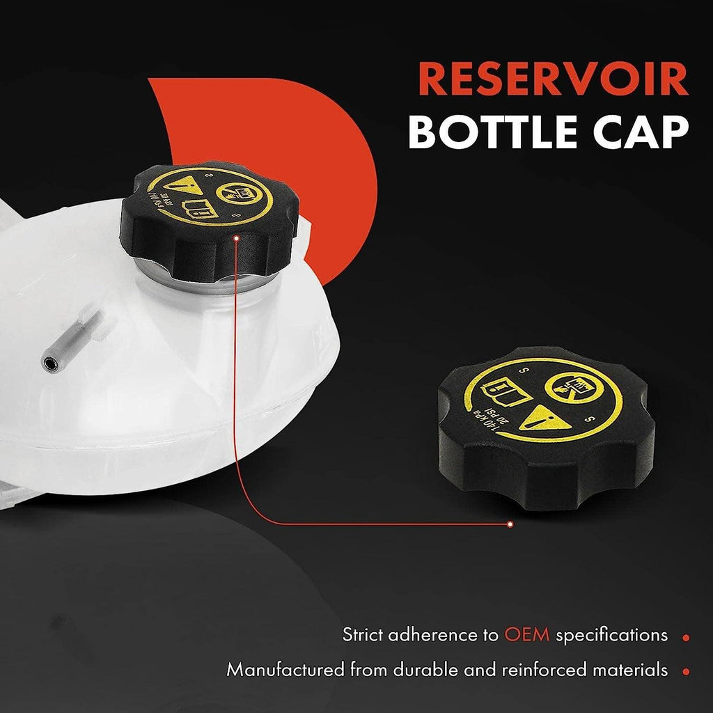 A-Premium Engine Coolant Overflow Recovery Reservoir Tank [With Cap] Compatible with Jeep Renegade 2015-2019, Fiat 500X 2016-2018, [1.3L 1.4L 1.8L 2.4L], Replace# 52052767, 68327756AA