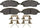 Gold 17D1592CH Ceramic Front Disc Brake Pad Set