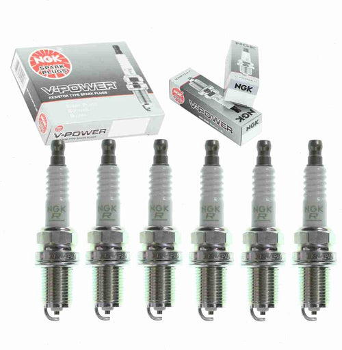 6 Pc NGK V-Power Spark Plugs Compatible with Nissan Frontier 3.3L V6 2001-2004