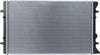2265 Compatible with Vollkswagen Golf 1-Row Plastic Aluminum Replacement Radiator, Black