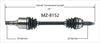 MZ-8152 CV Axle Shaft