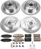K4337 Front and Rear Z23 Daily Driver Carbon-Fiber Ceramic Brake Pads and Drilled and Slotted Rotors Kit