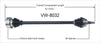 VW-8032 CV Axle Shaft