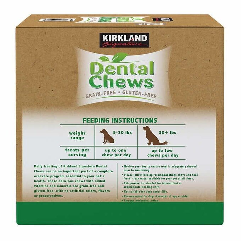 Kirkland Signature Dental Chews 72 Dog Treats, Green, Made in the USA!