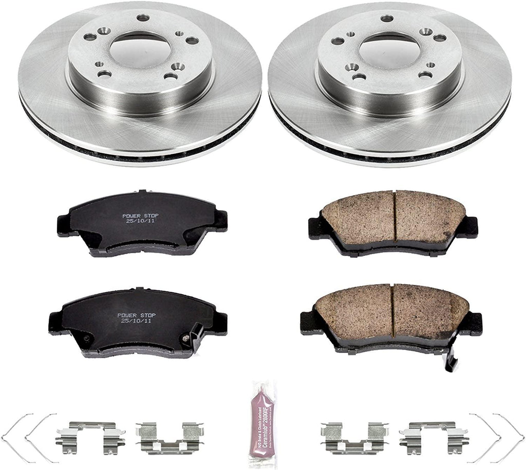 KOE2389 Autospecialty Front Replacement Brake Kit-Oe Brake Rotors & Ceramic Brake Pads