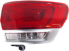 Tail Light Assembly Compatible with 2014-2018 Jeep Grand Cherokee Outer with Platinum Trim Passenger Side