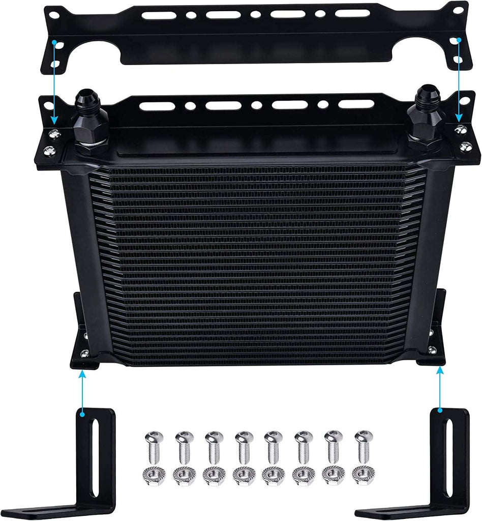 30 Row Oil Cooler Bundle with 330Mm Oil Cooler Mounting Bracket Kit