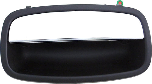 83595 Rear Driver Side Exterior Door Handle Compatible with Select Kia Models, Chrome Lever and Black Housing