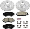 K6082 Front Z23 Carbon Fiber Brake Pads with Drilled & Slotted Brake Rotors Kit