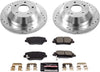 K7507 Rear Z23 Carbon Fiber Brake Pads with Drilled & Slotted Brake Rotors Kit