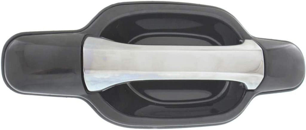 for Chevy Colorado Exterior Door Handle 2004-2012 Front Passenger Side Smooth Black Bezel W/Chrome Lever | Trim: LS/LT/WT