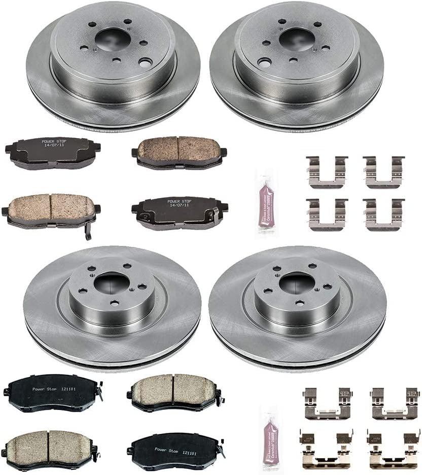 KOE6164 Autospecialty Front and Rear Replacement Brake Kit-Oe Brake Rotors & Ceramic Brake Pads