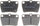 Silver 14D1051CH Ceramic Rear Disc Brake Pad Set