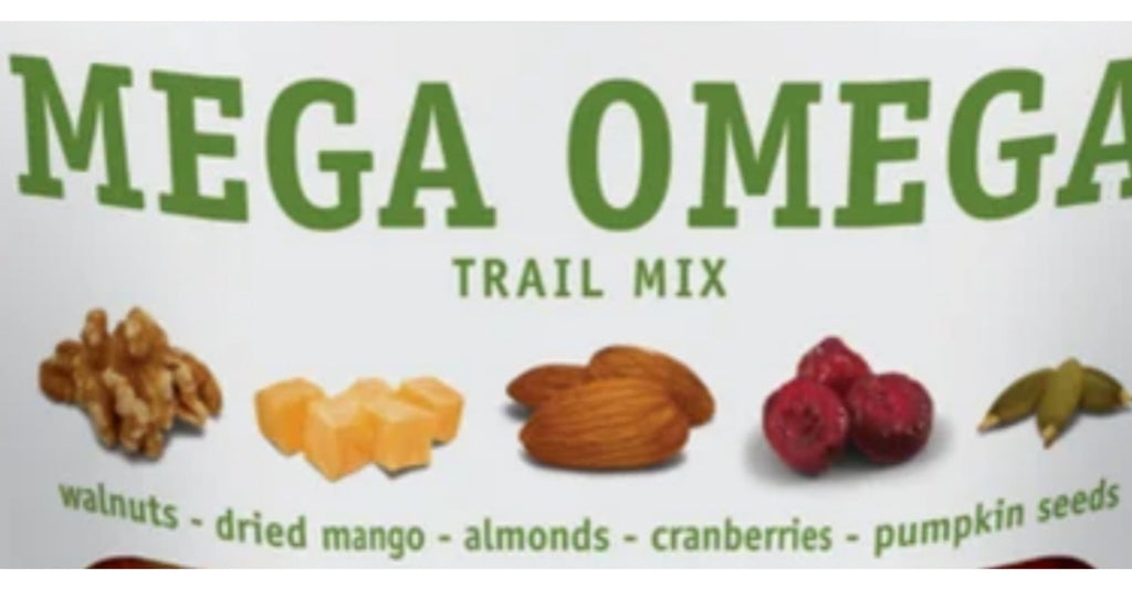 Power Up Mega Omega Gluten Free Vegan Trail Mix 3 Pack of 26 Oz. Resealable Bags