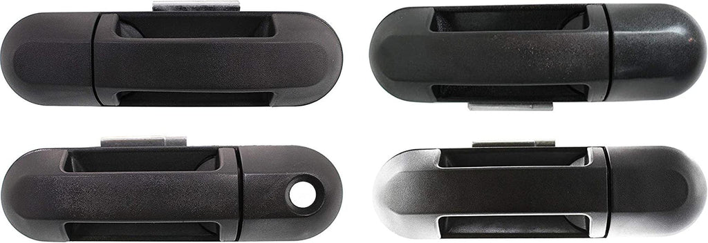 Exterior Door Handle Set of 4 Compatible with 2002-2010 Ford Explorer, 2007-2010 Ford Explorer Sport Trac, Fits 2002-2010 Mercury Mountaineer Driver and Passenger Side - FO1311139