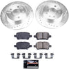 K7720 Rear Z23 Carbon Fiber Brake Pads with Drilled & Slotted Brake Rotors Kit