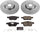 K7705 Front Z23 Carbon Fiber Brake Pads with Drilled & Slotted Brake Rotors Kit