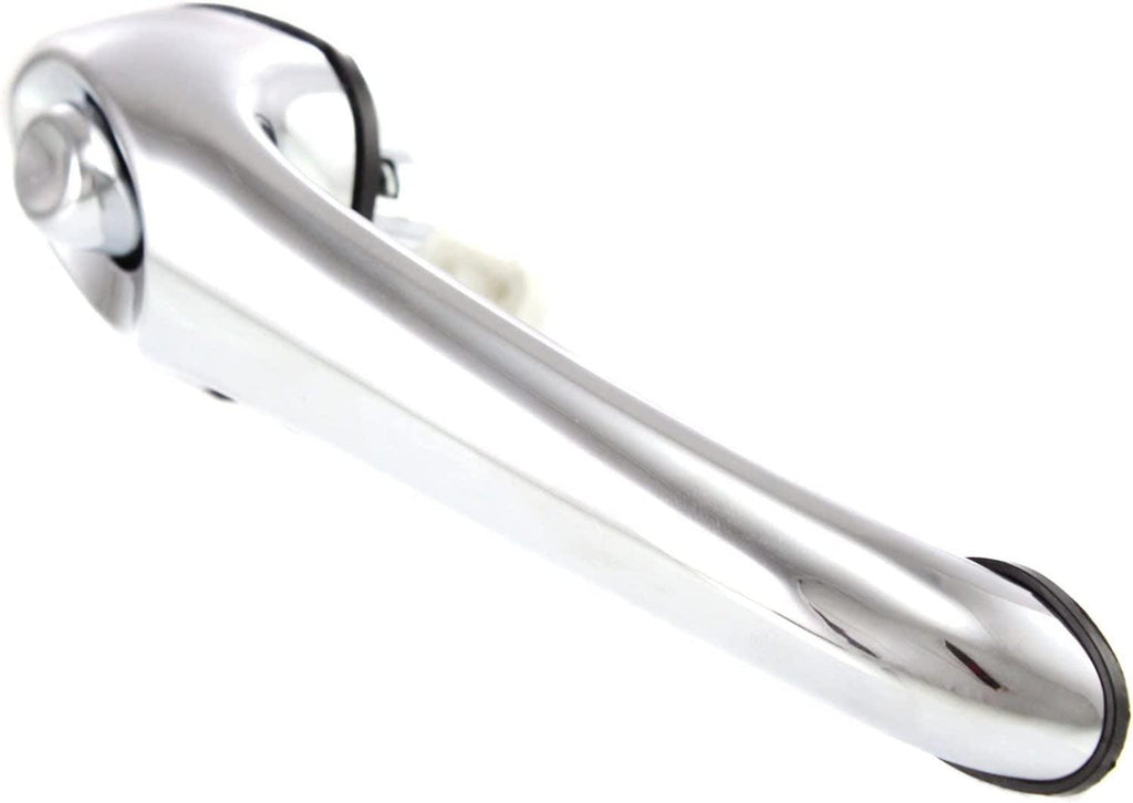 Front Exterior Door Handle Compatible with 2001-2010 Chrysler PT Cruiser All Chrome, Plastic, Set of 2, Driver and Passenger Side