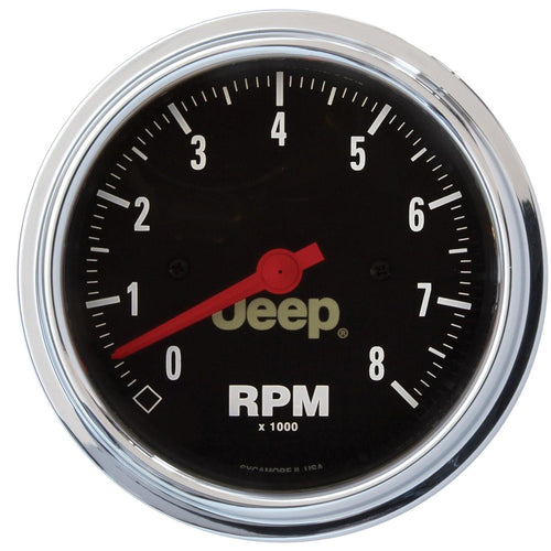3-3/8 in. IN-DASH TACHOMETER 0-8000 RPM JEEP - greatparts